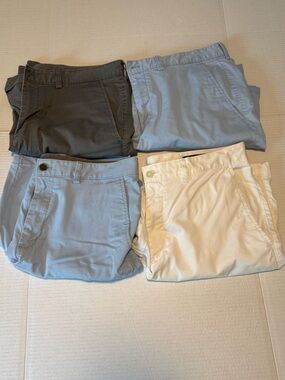 4 pair Nordstrom Men's Shorts in Gray, blue, white 36 waist lot bundle set